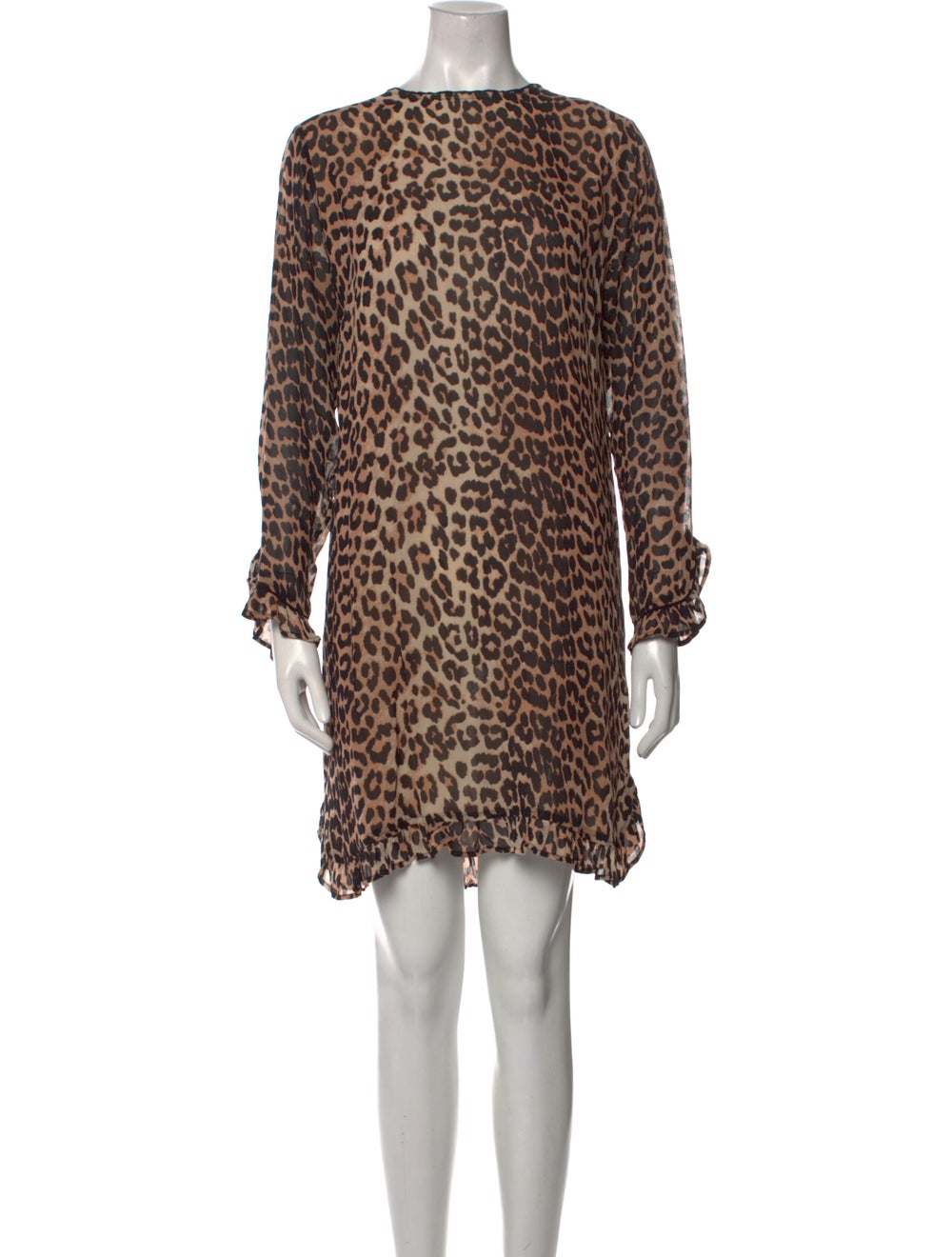 Ganni Animal Print Mini Dress - image 1