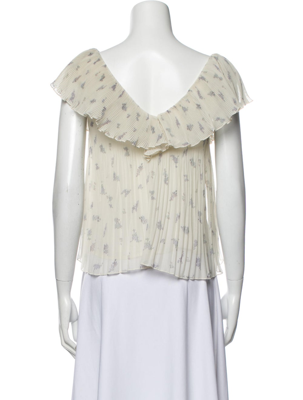Ganni Printed Off-The-Shoulder Blouse - image 3
