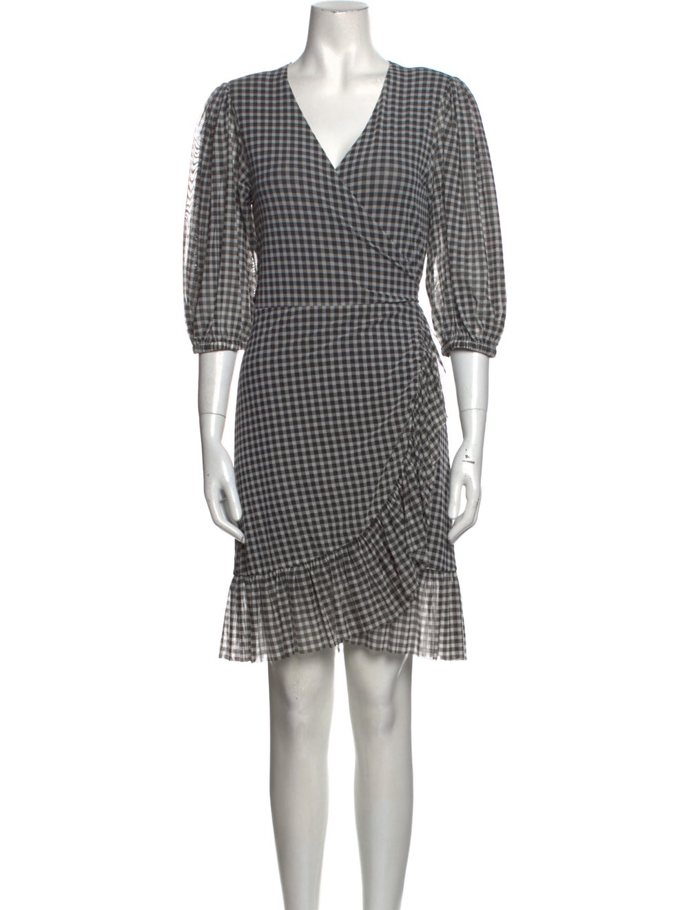 Ganni Plaid Print Mini Dress - image 1