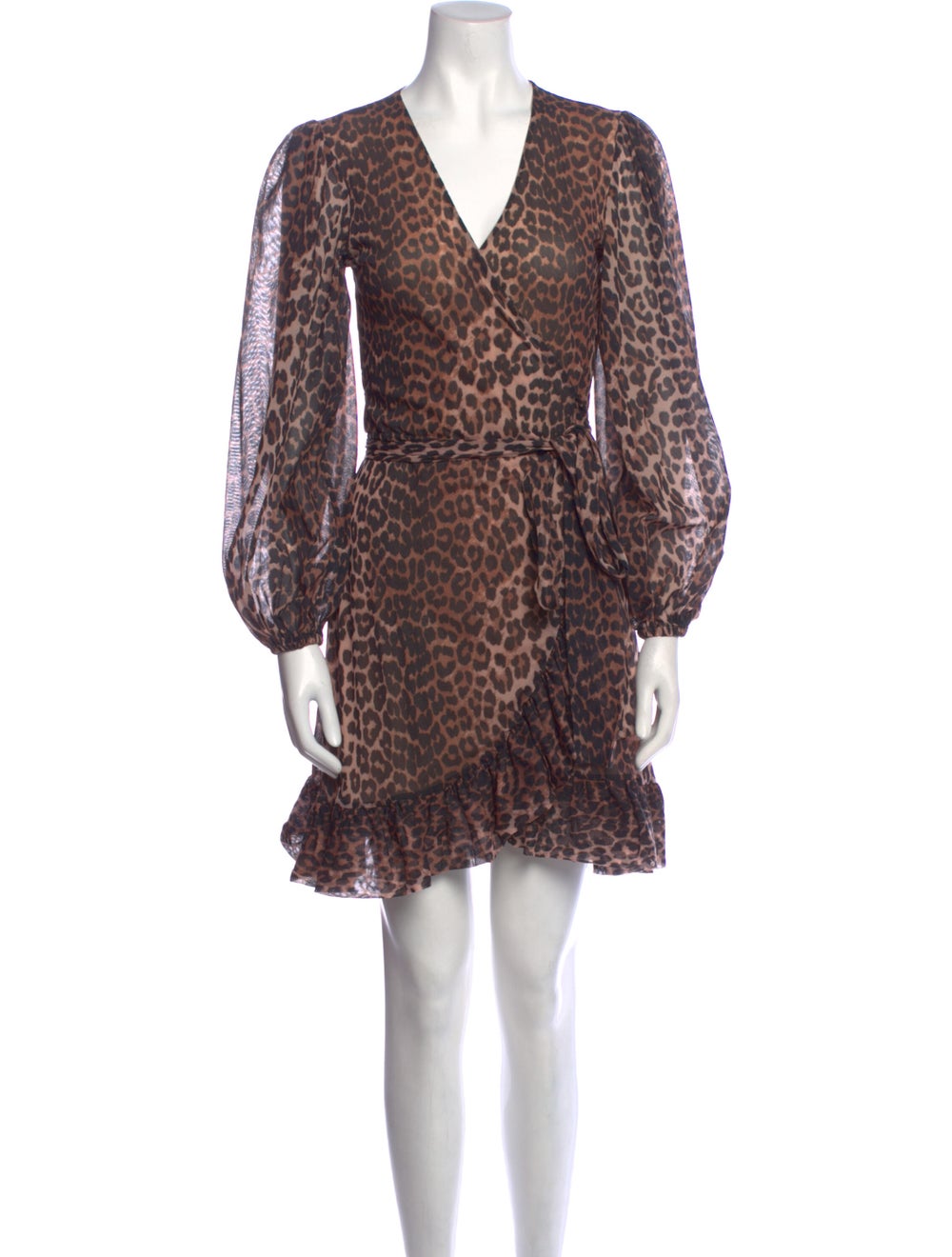 Ganni Animal Print Mini Dress - image 1