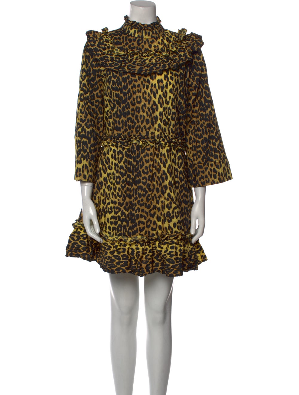 Ganni Animal Print Mini Dress - image 1