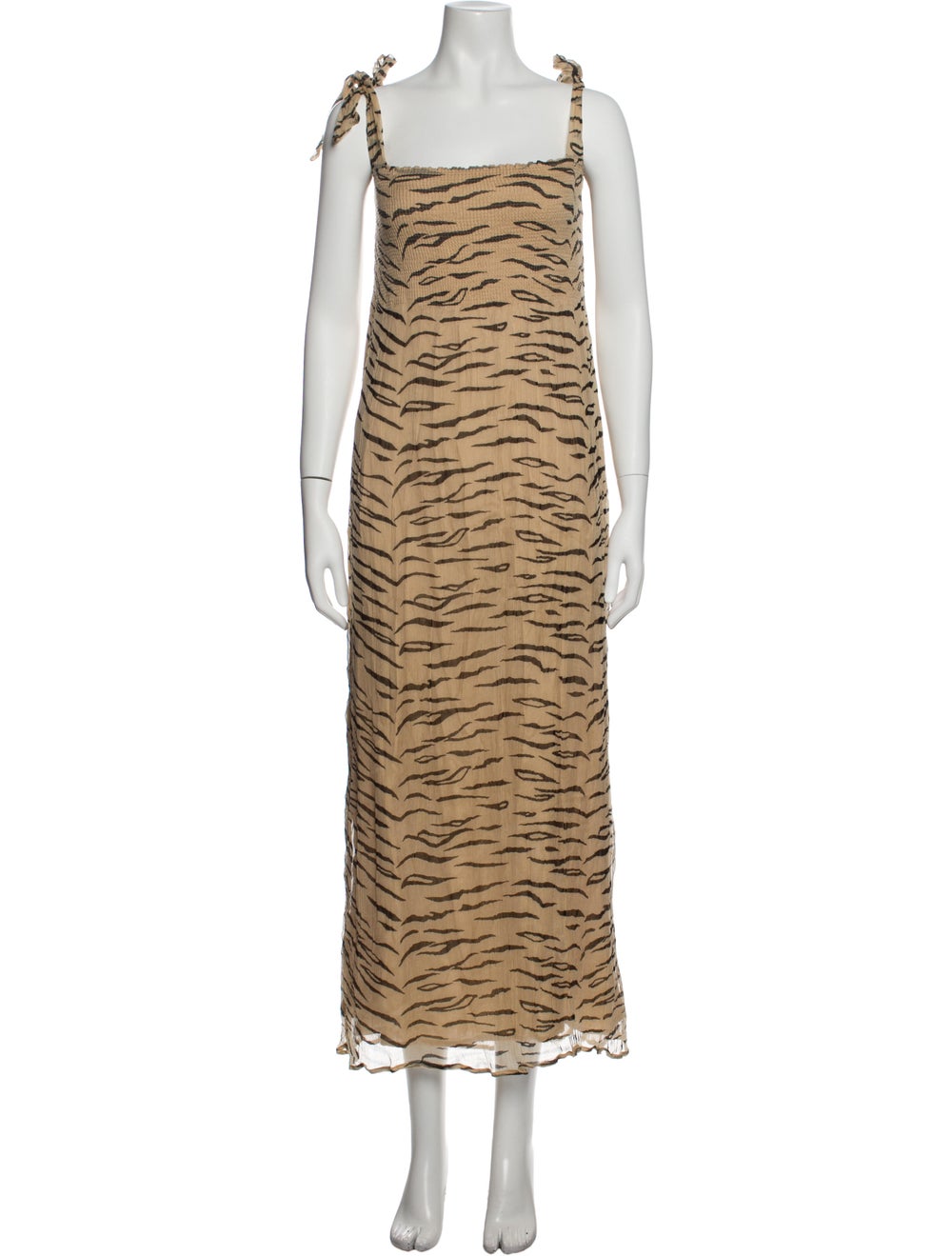 Ganni Animal Print Long Dress - image 1