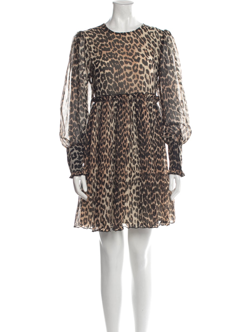 Ganni Animal Print Mini Dress w/ Tags - image 1