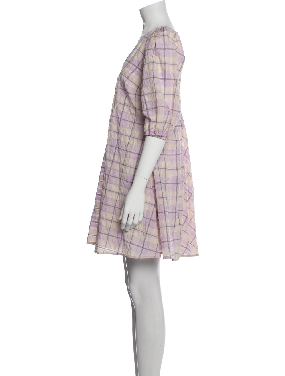Ganni Plaid Print Mini Dress - image 2