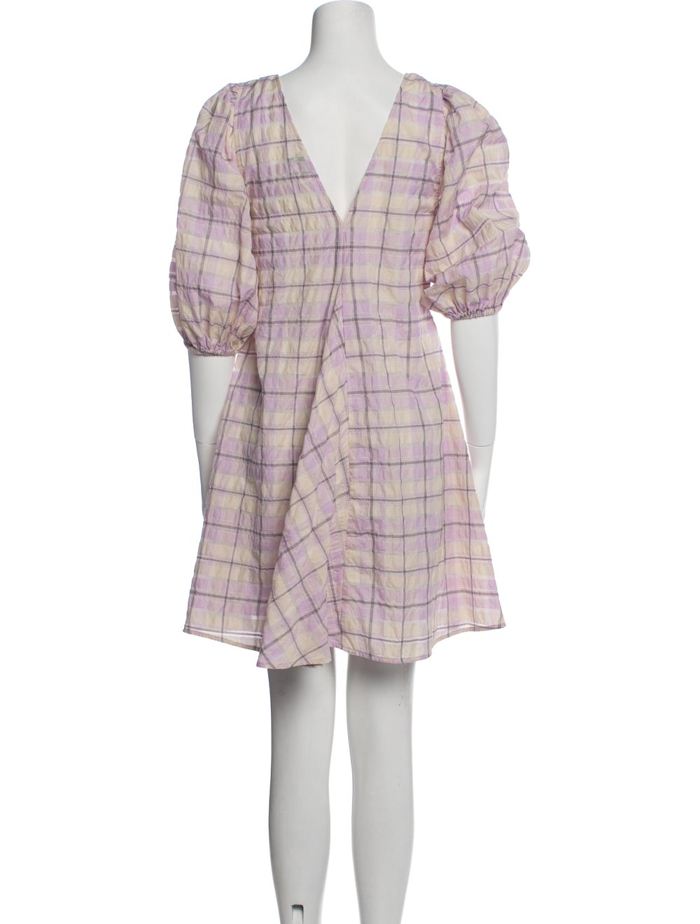 Ganni Plaid Print Mini Dress - image 3