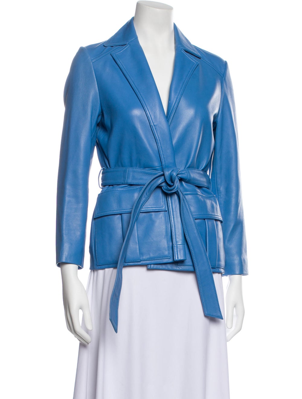 Ganni Lamb Leather Blazer - image 1