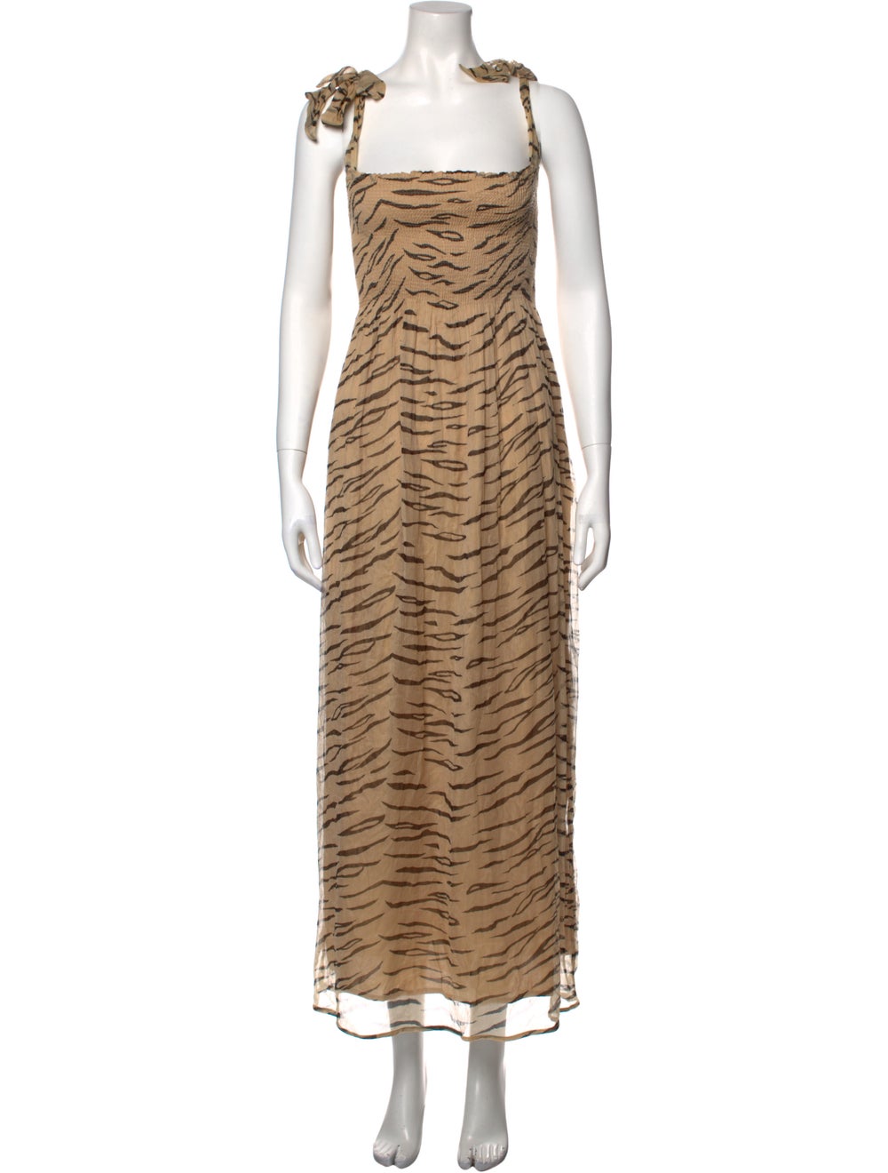 Ganni Animal Print Long Dress - image 1