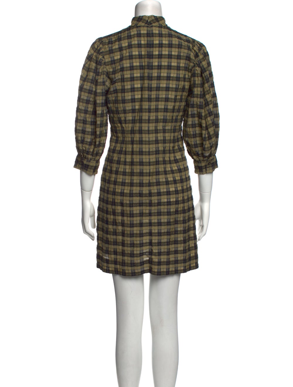 Ganni Plaid Print Mini Dress - image 3
