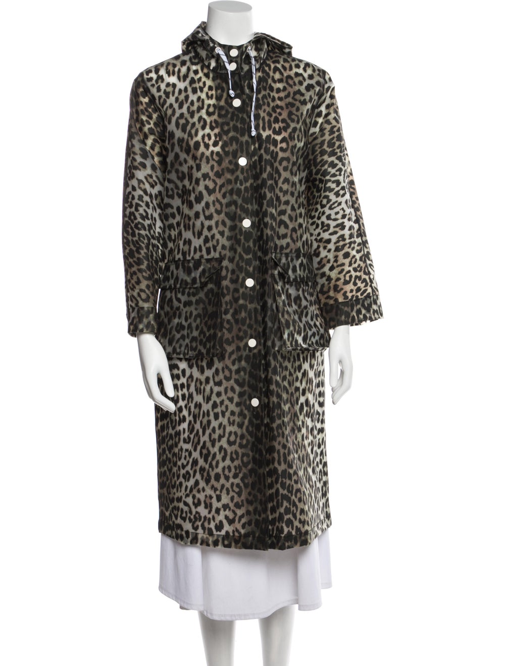Ganni Animal Print Faux Fur Coat - image 1