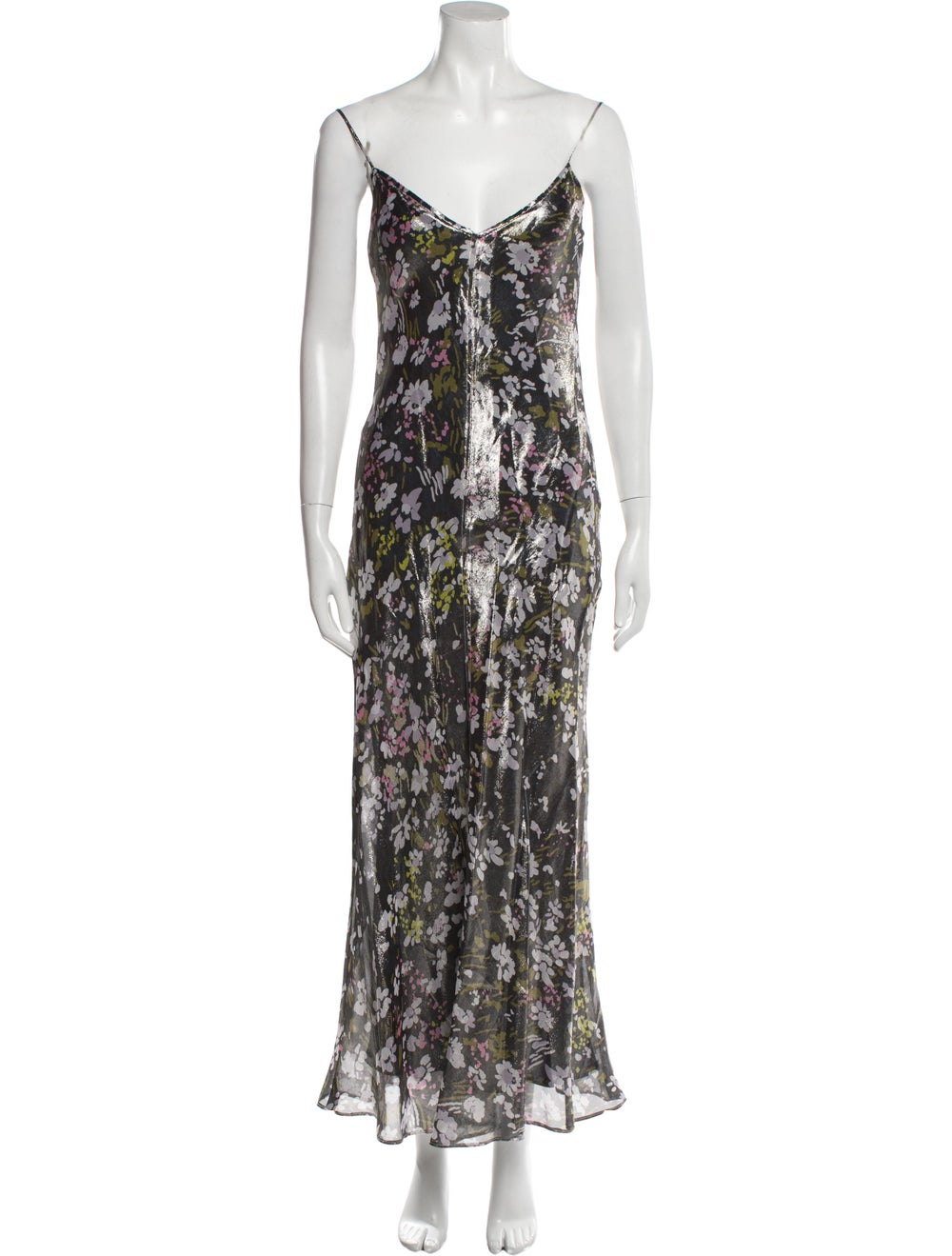 Ganni Floral Print Long Dress - image 1
