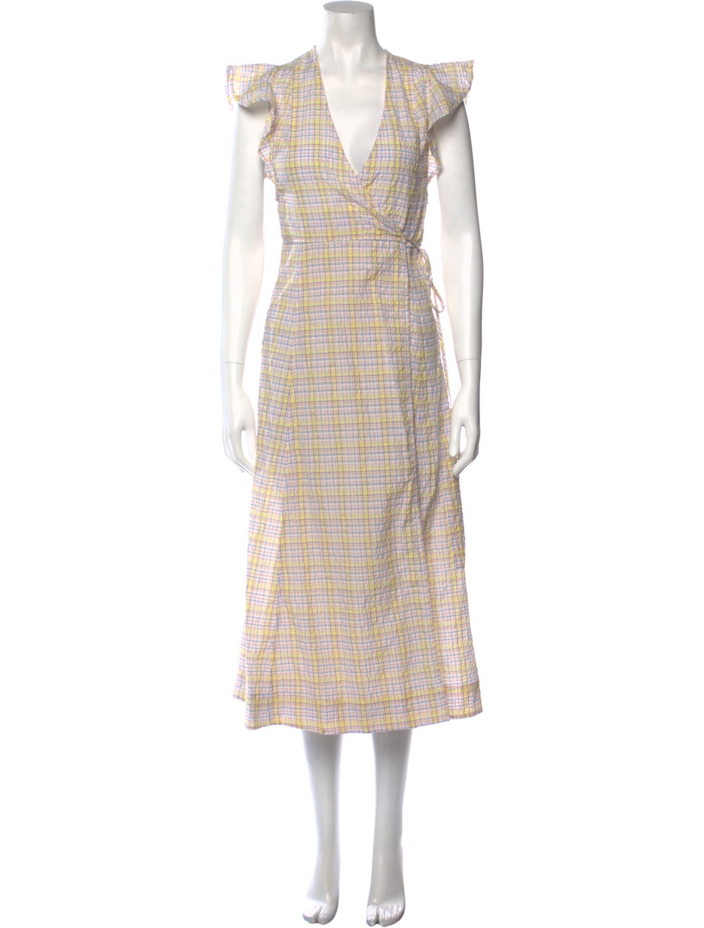 Ganni Plaid Print Long Dress w/ Tags - image 1