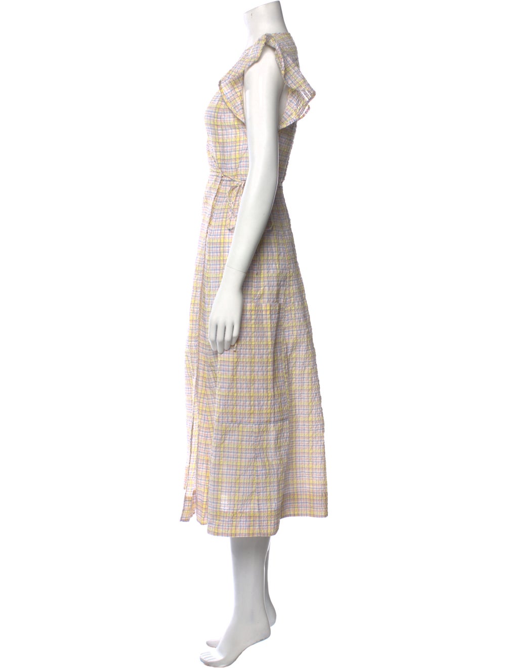 Ganni Plaid Print Long Dress w/ Tags - image 2