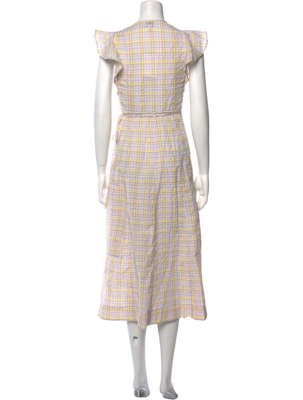 Ganni Plaid Print Long Dress w/ Tags - image 3