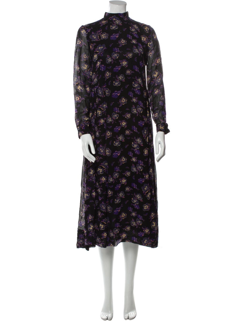Ganni Floral Print Long Dress - image 1