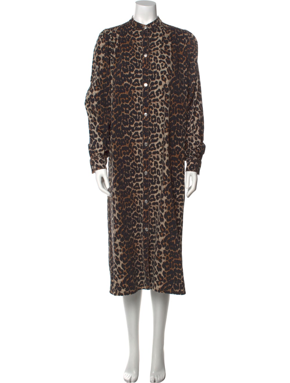 Ganni Animal Print Long Dress - image 1