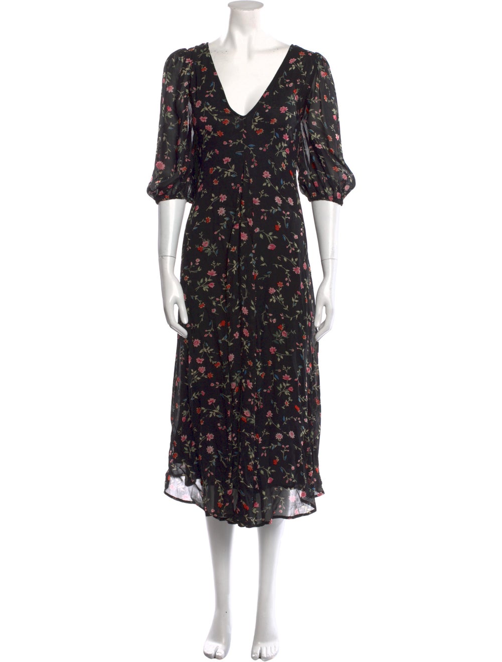 Ganni Floral Print Long Dress - image 1