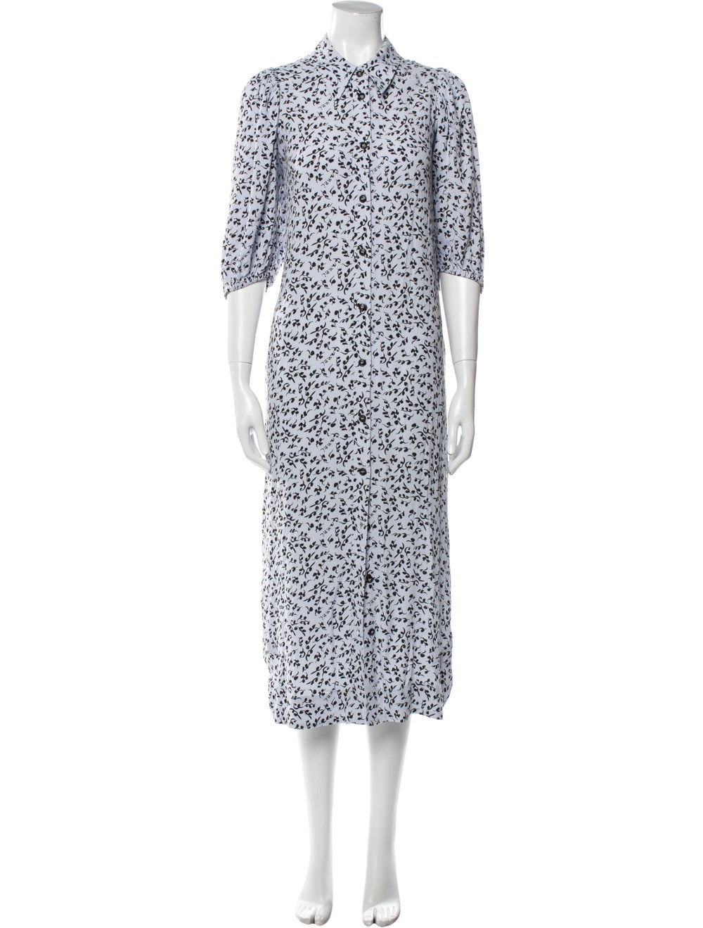Ganni Floral Print Long Dress - image 1