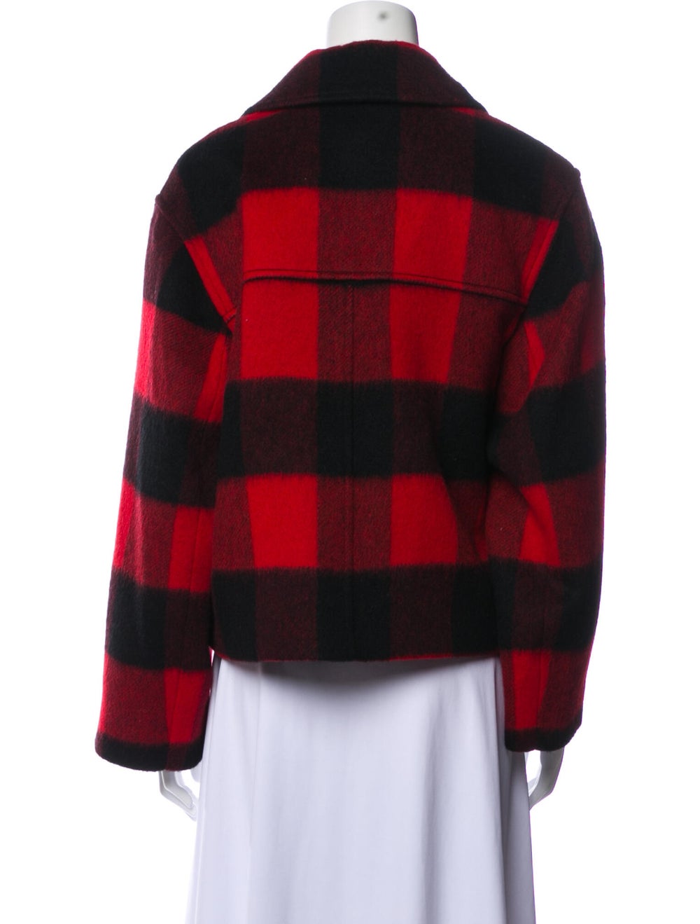 Ganni Plaid Print Peacoat - image 3
