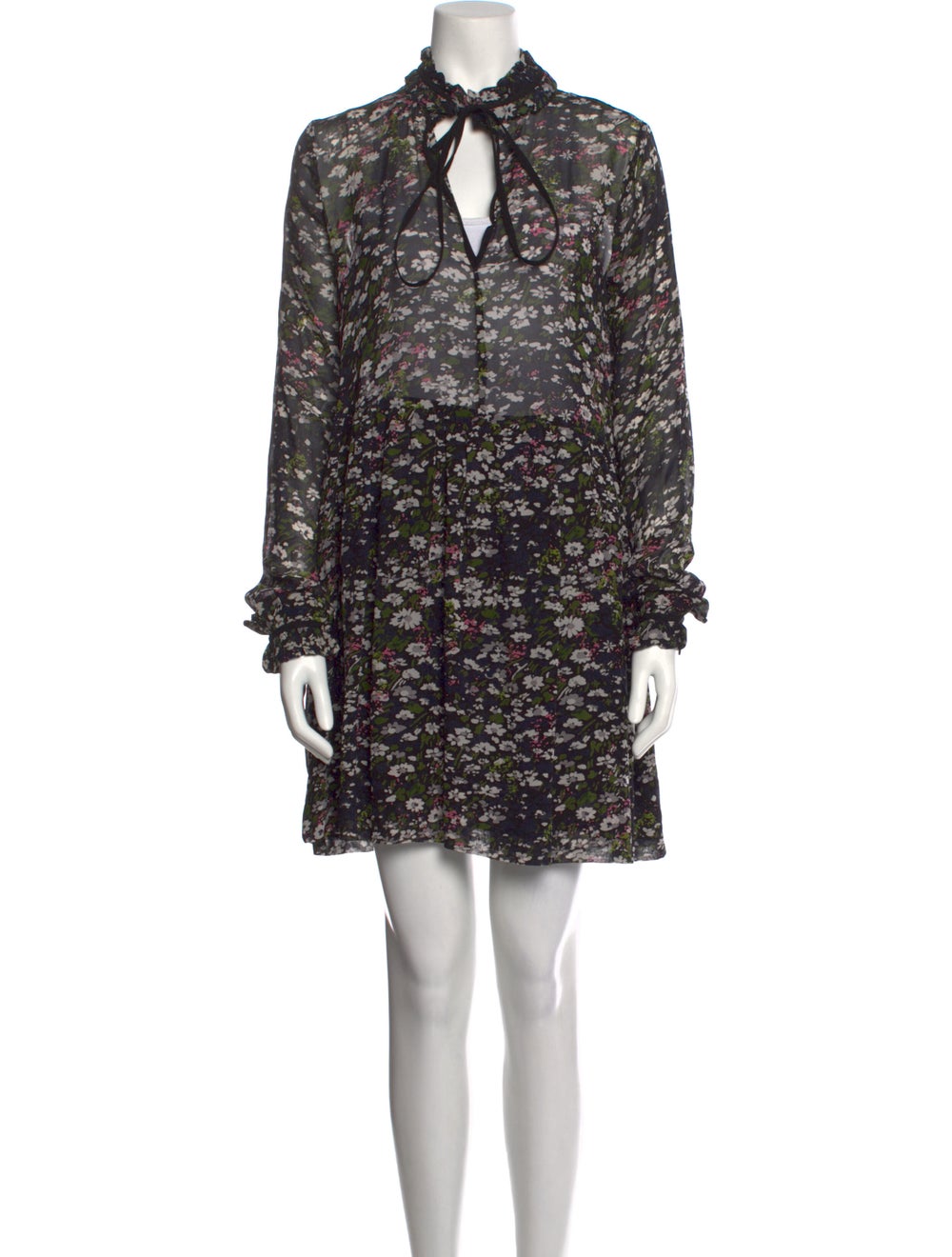 Ganni Floral Print Mini Dress - image 1