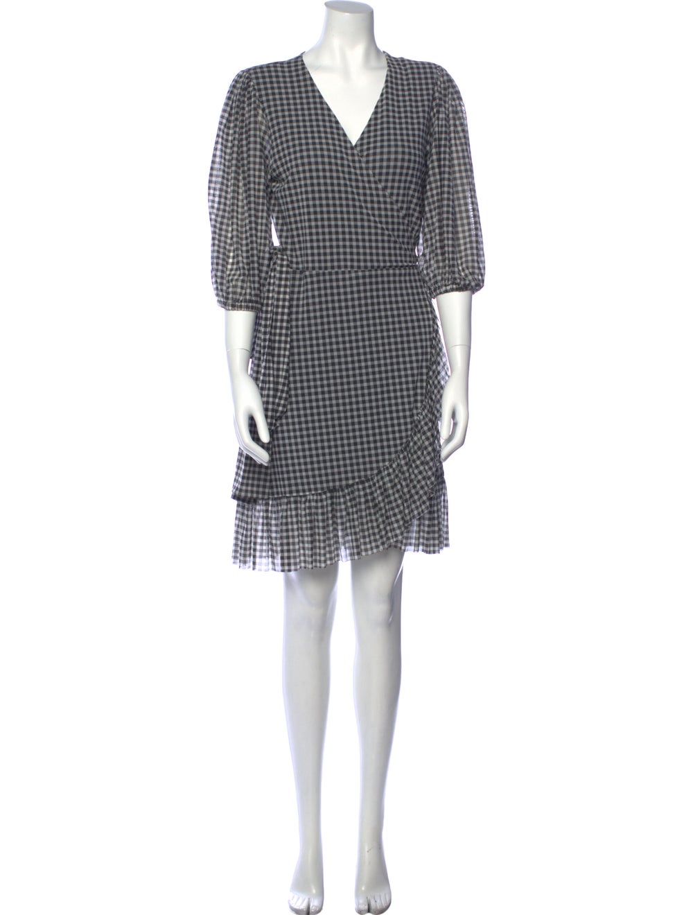 Ganni Plaid Print Mini Dress - image 1