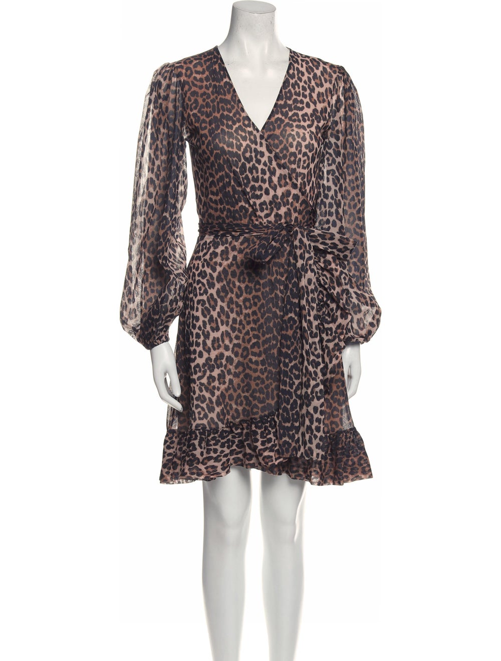 Ganni Animal Print Mini Dress - image 1
