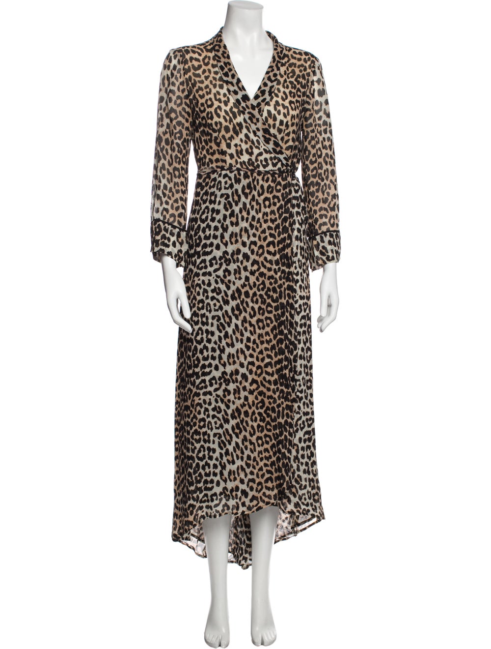 Ganni Animal Print Long Dress - image 1