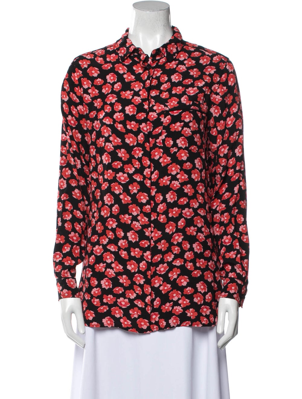 Ganni Printed Long Sleeve Blouse - image 1