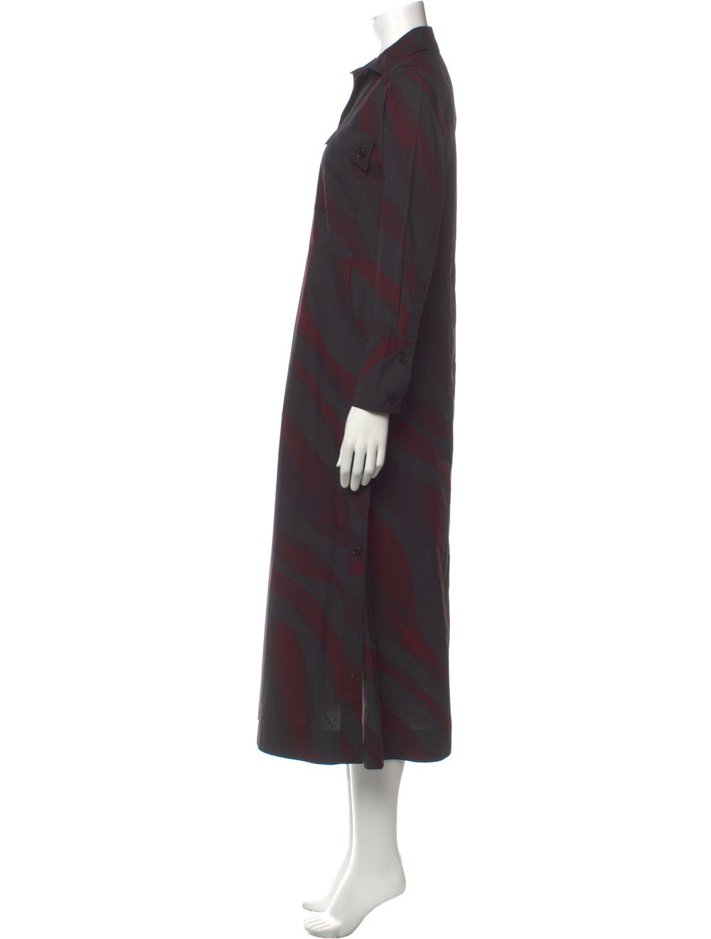 Ganni Plaid Print Long Dress - image 2