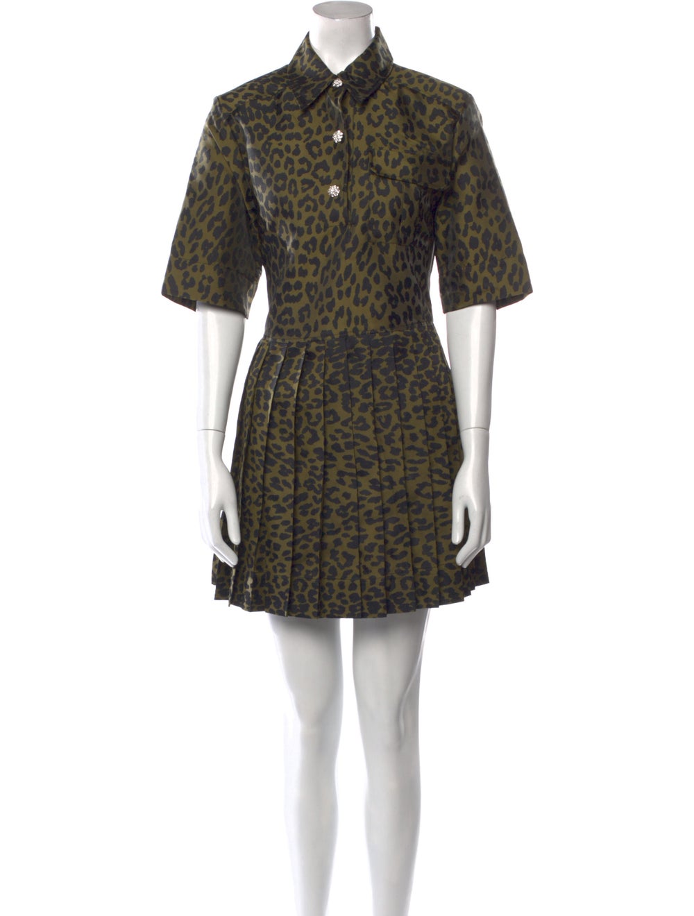 Ganni Animal Print Mini Dress - image 1