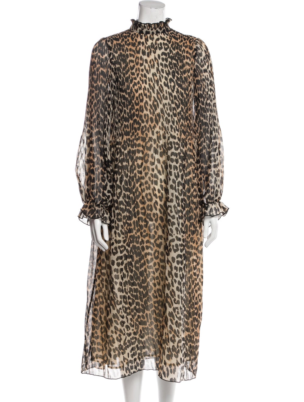 Ganni Animal Print Long Dress - image 1