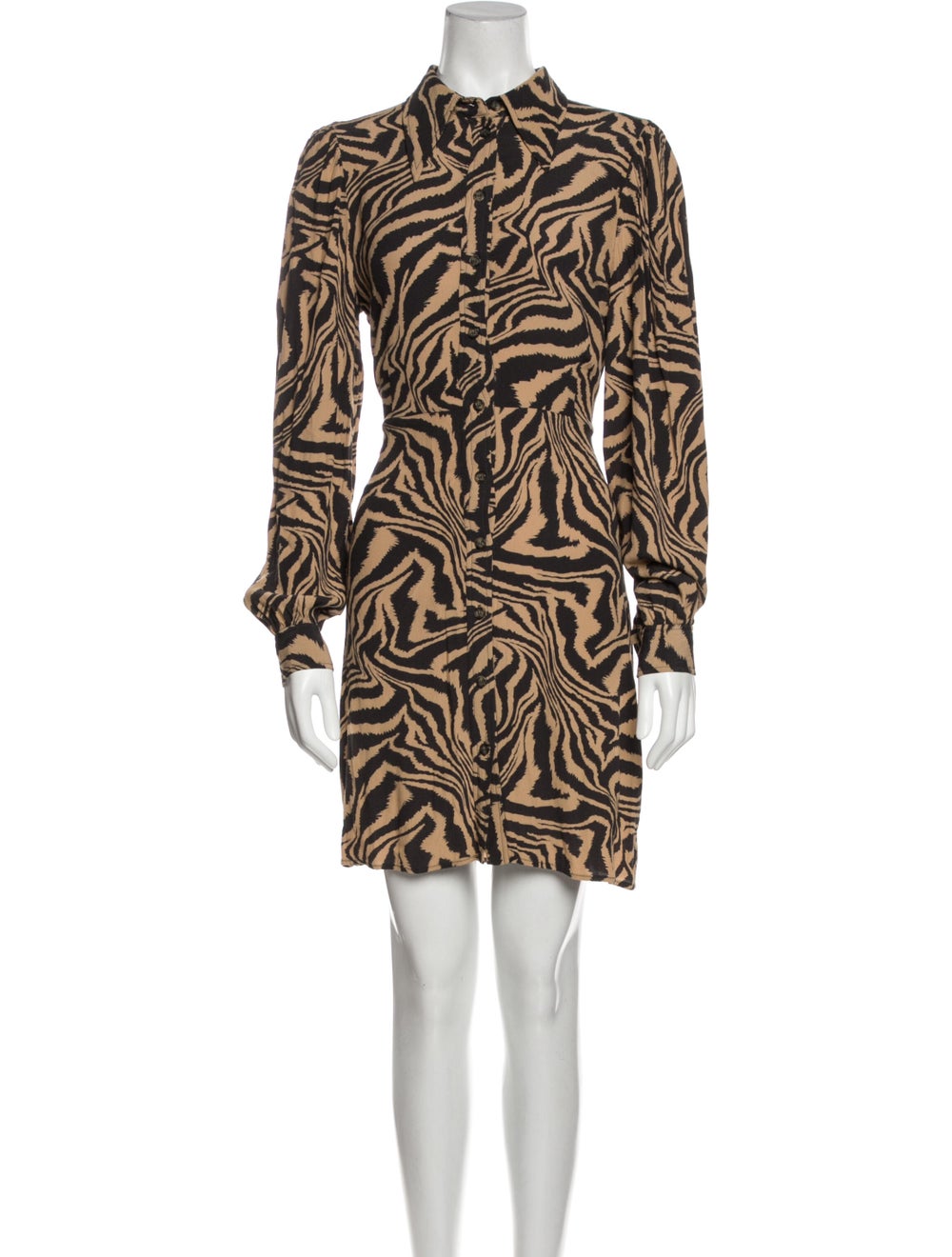 Ganni Animal Print Mini Dress - image 1