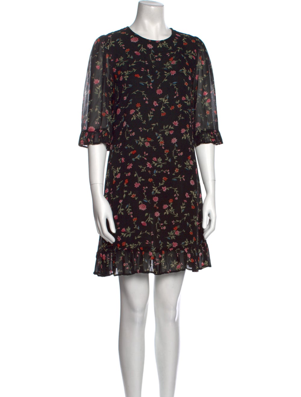 Ganni Floral Print Mini Dress - image 1