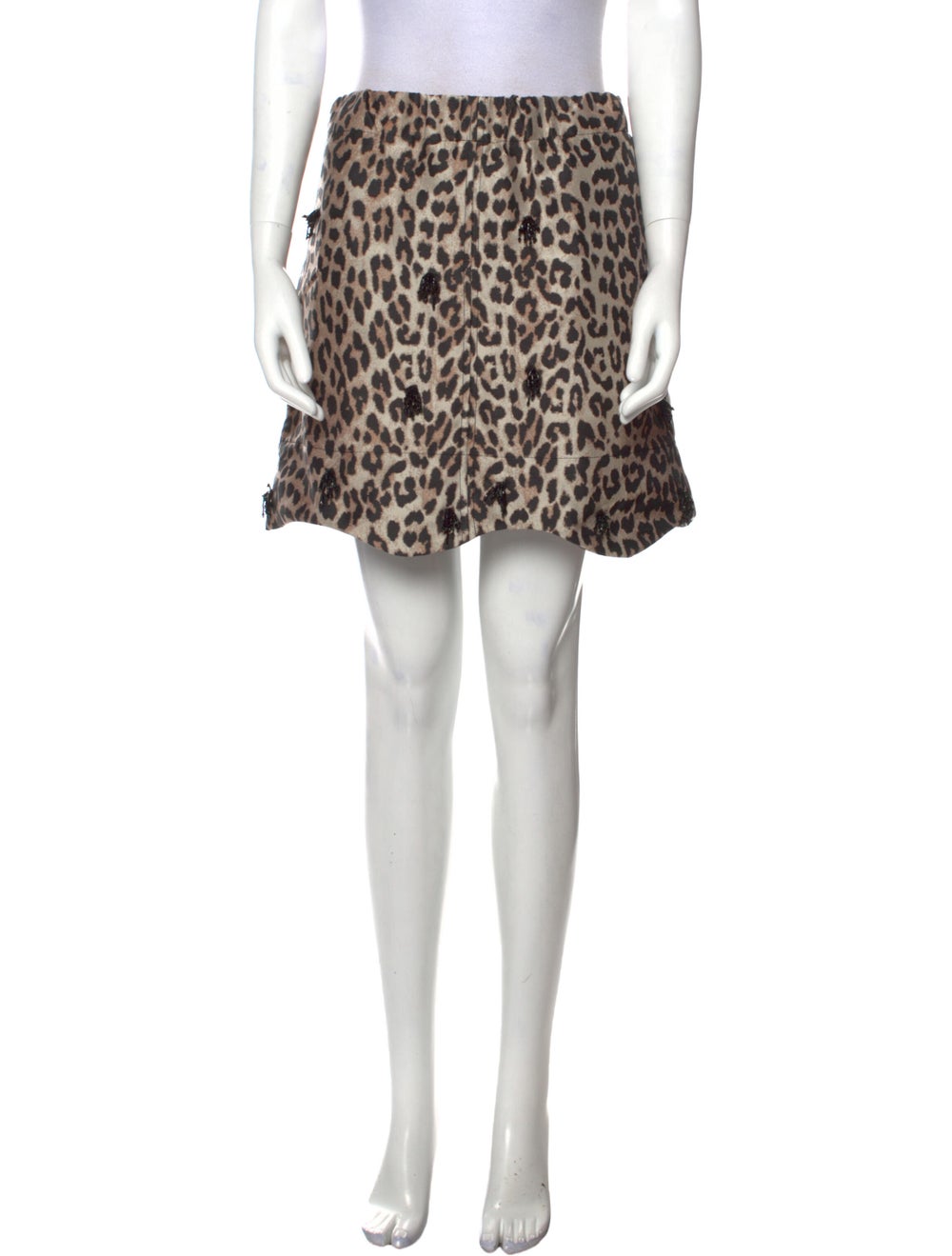 Ganni Animal Print Mini Skirt - image 1