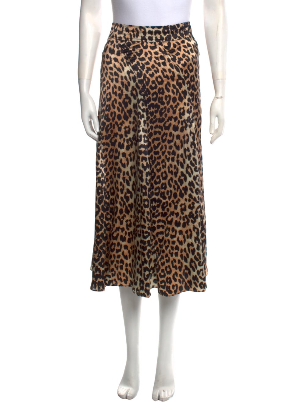 Ganni Silk Midi Length Skirt - image 1