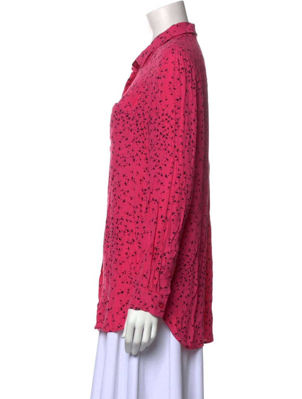 Ganni Printed Long Sleeve Button-Up Top - image 2