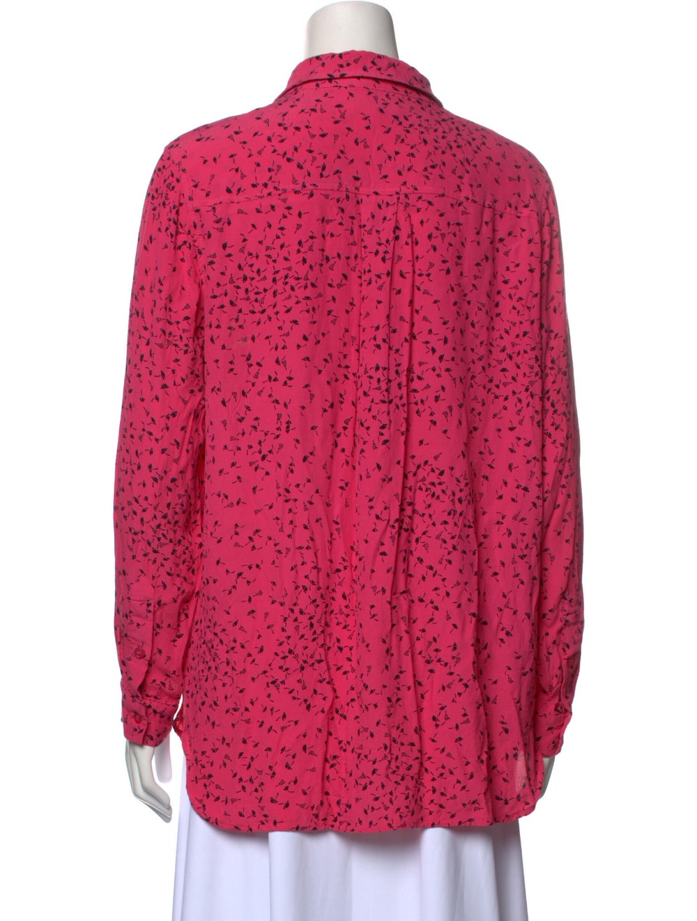 Ganni Printed Long Sleeve Button-Up Top - image 3
