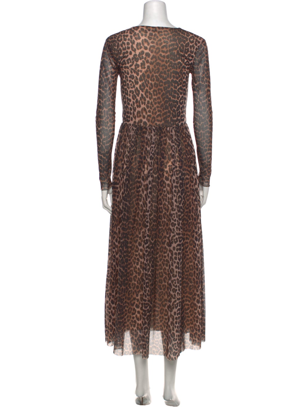 Ganni Animal Print Long Dress - image 3