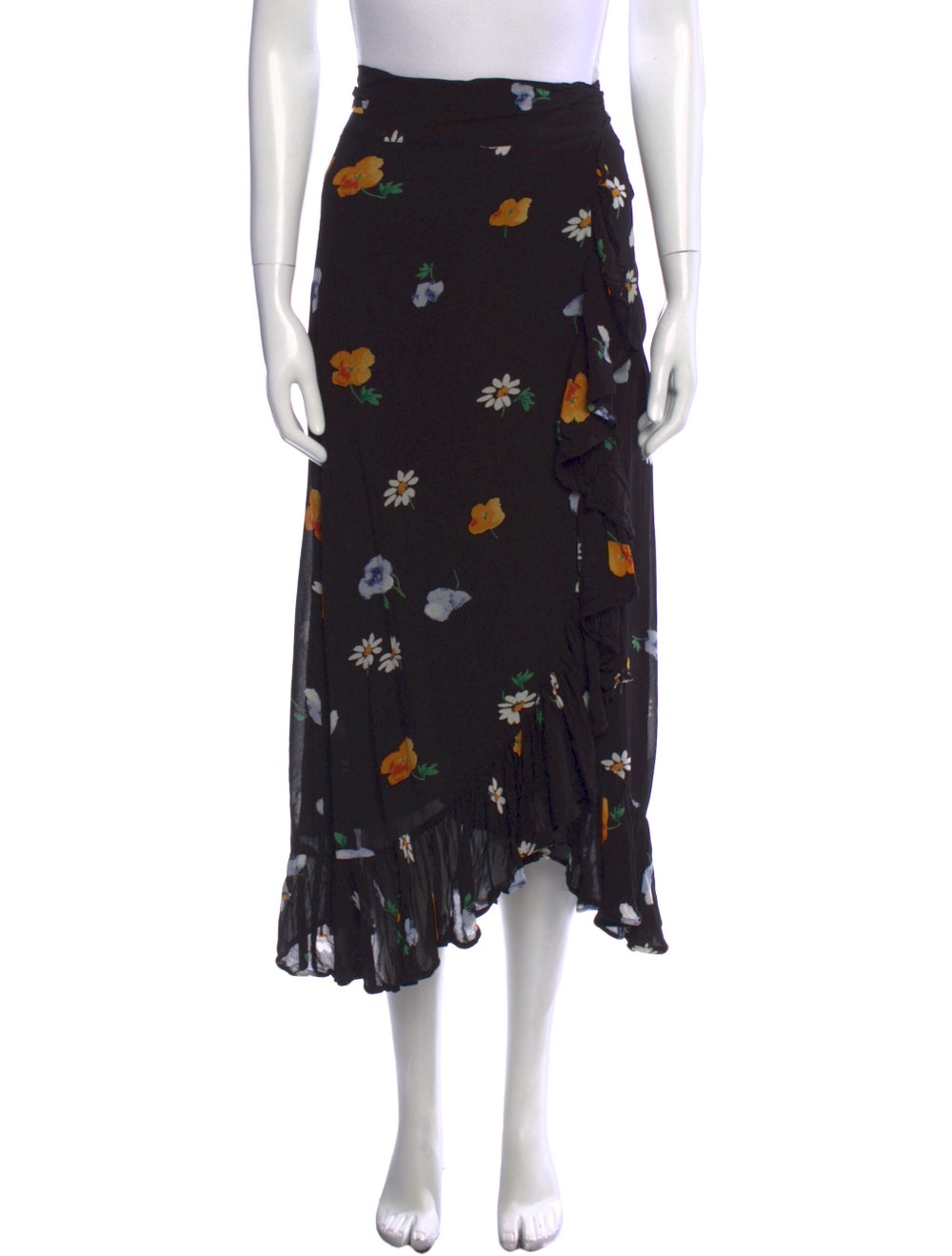 Ganni Floral Print Midi Length Skirt - image 1