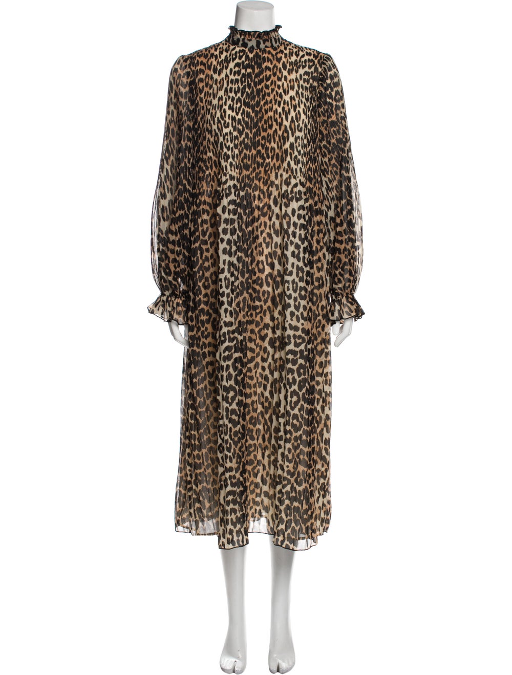 Ganni Animal Print Long Dress - image 1
