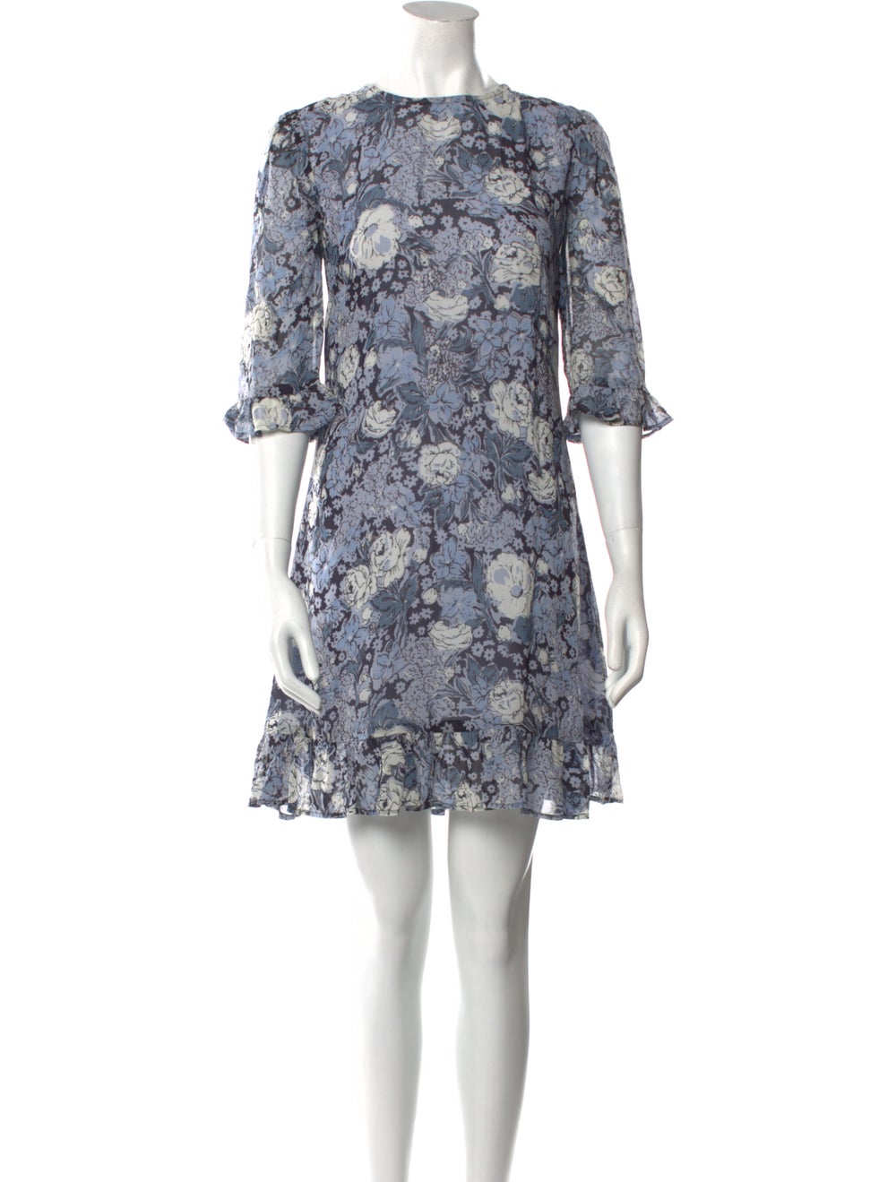 Ganni Floral Print Mini Dress - image 1