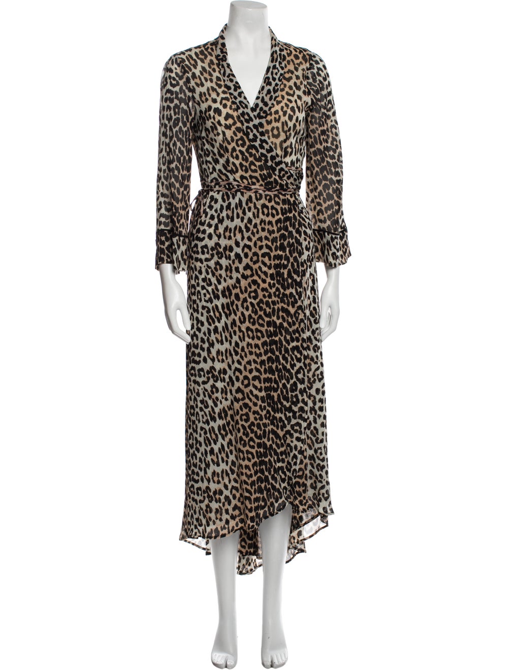 Ganni Animal Print Long Dress - image 1