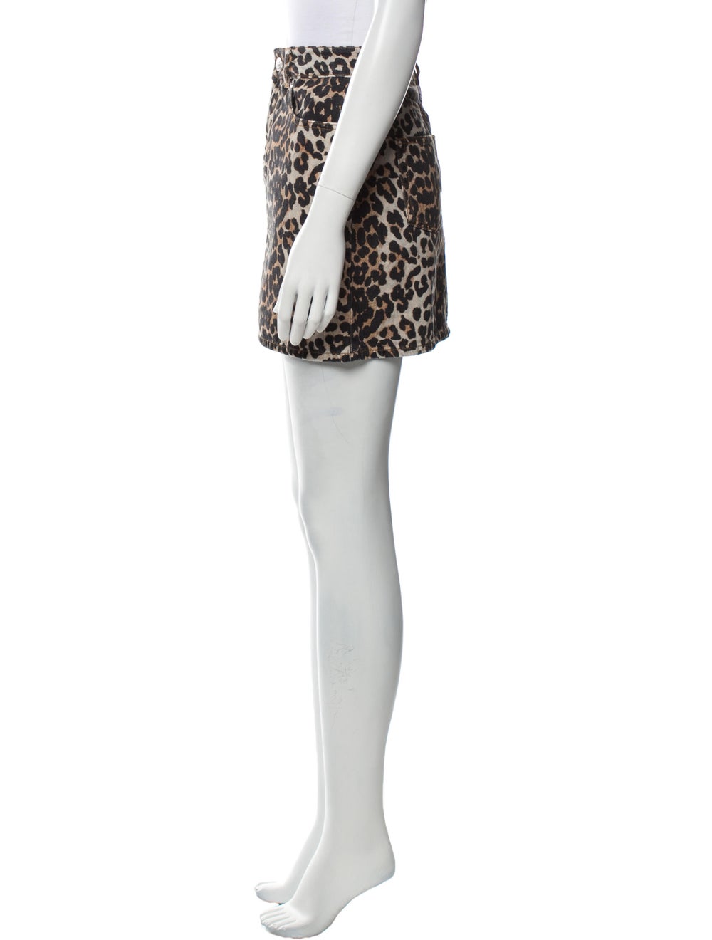 Ganni Animal Print Mini Skirt - image 2