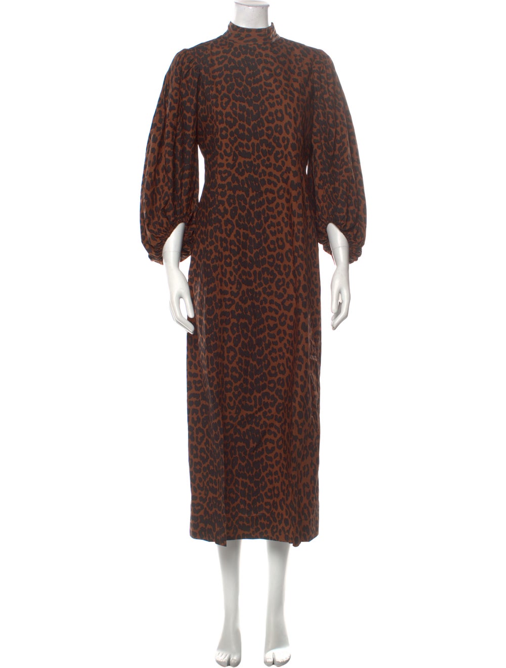 Ganni Animal Print Long Dress - image 1