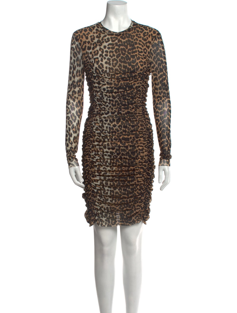 Ganni Animal Print Mini Dress - image 1