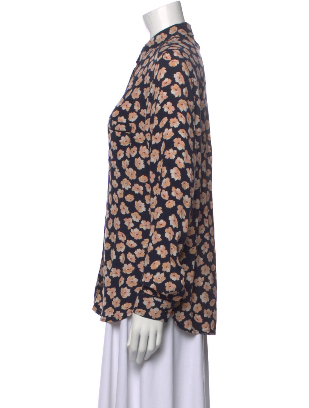Ganni Printed Long Sleeve Button-Up Top - image 2