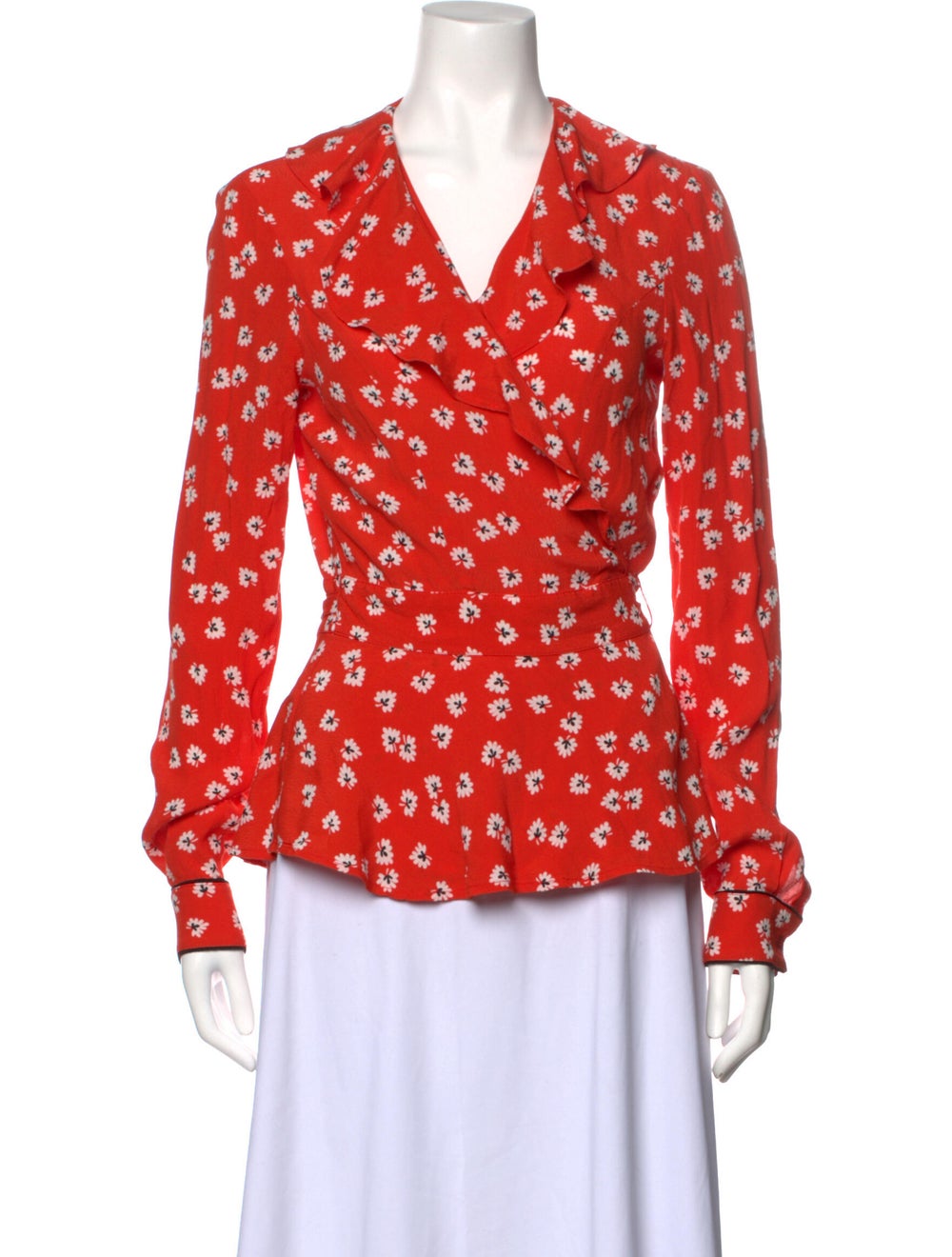 Ganni Floral Print Long Sleeve Blouse - image 1