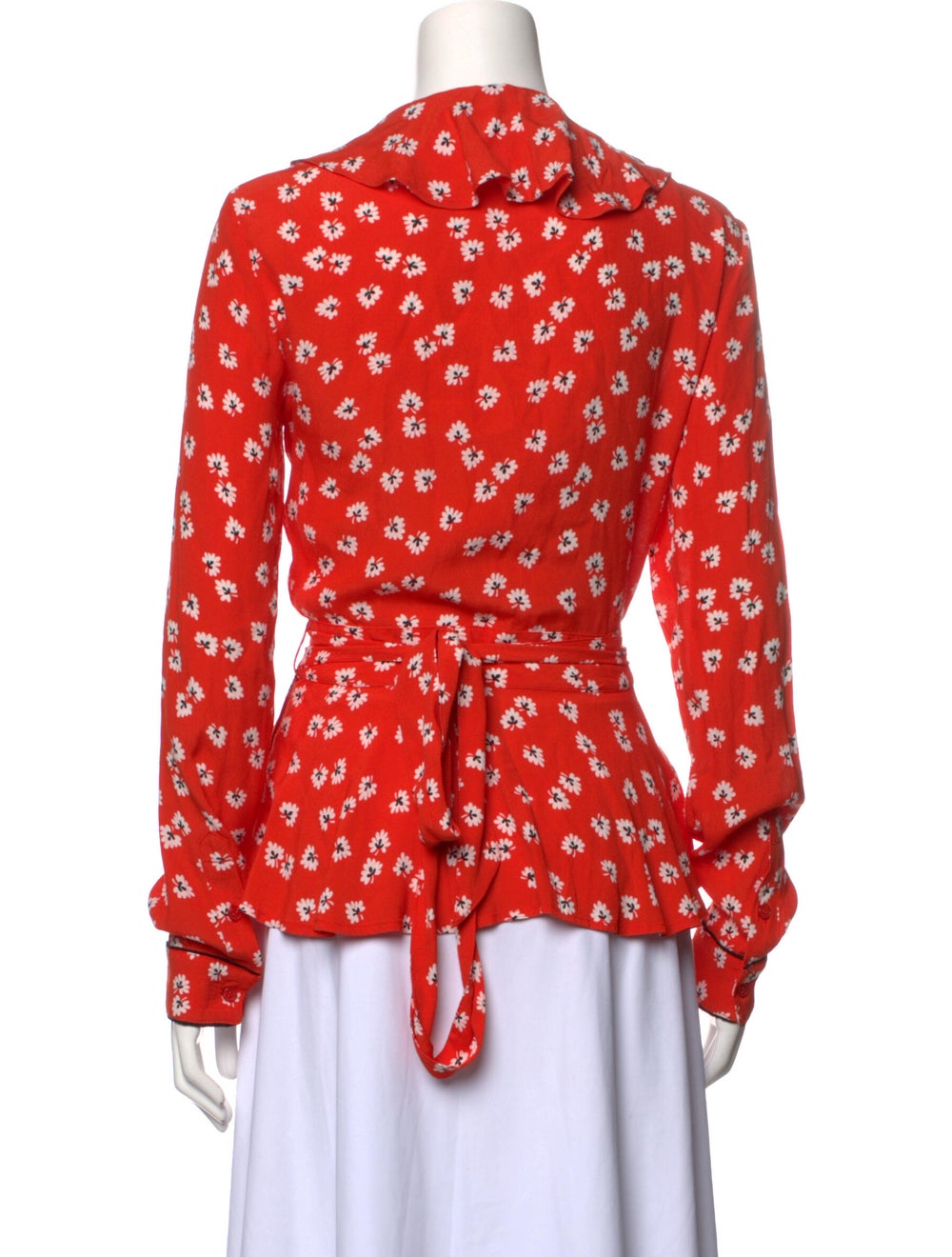 Ganni Floral Print Long Sleeve Blouse - image 3