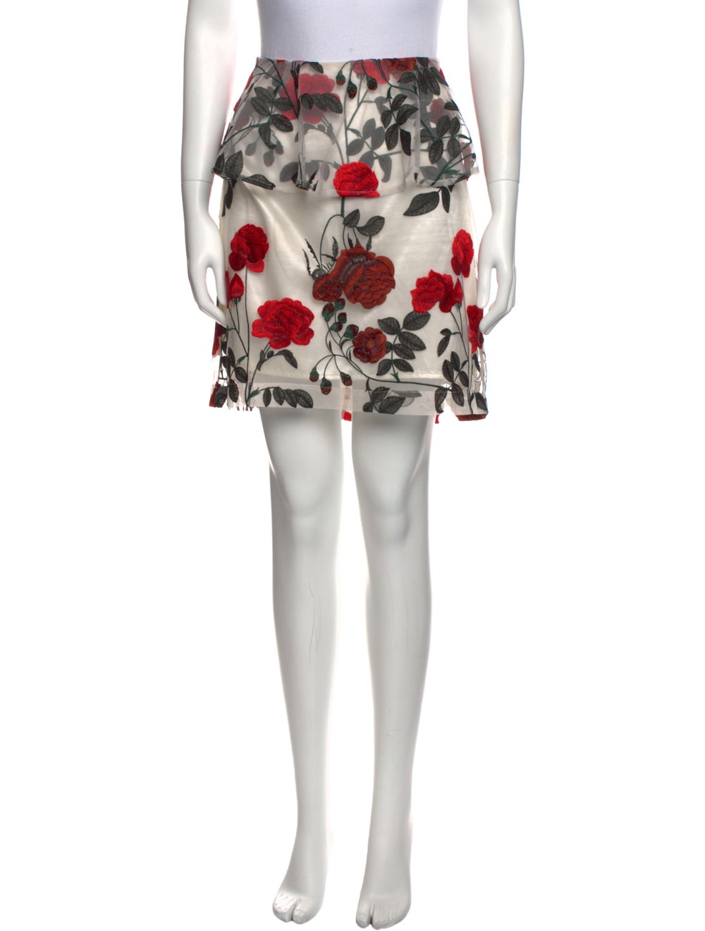 Ganni Floral Print Mini Skirt - image 1