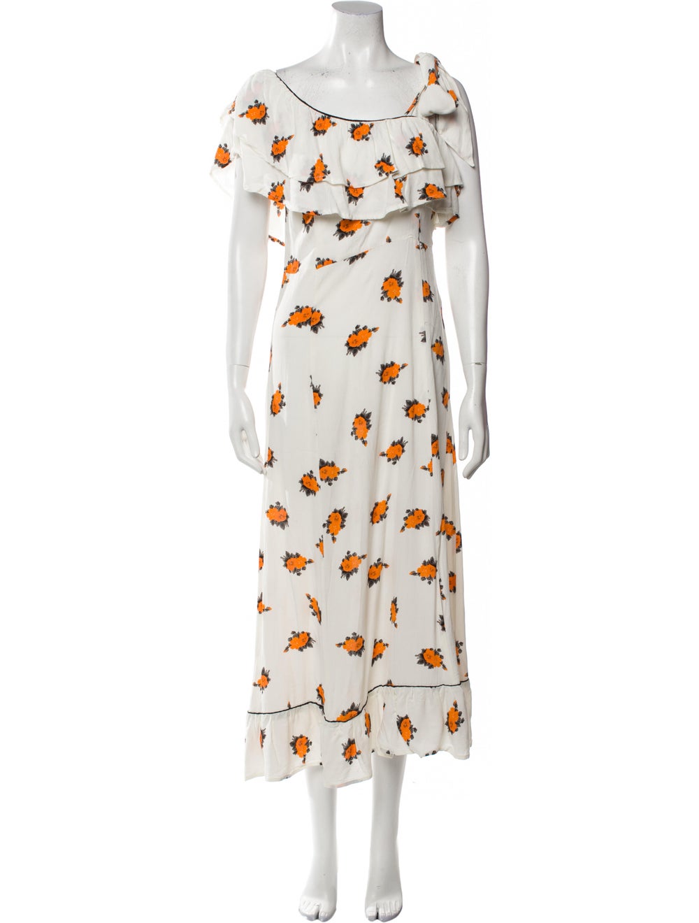 Ganni Floral Print Long Dress - image 1