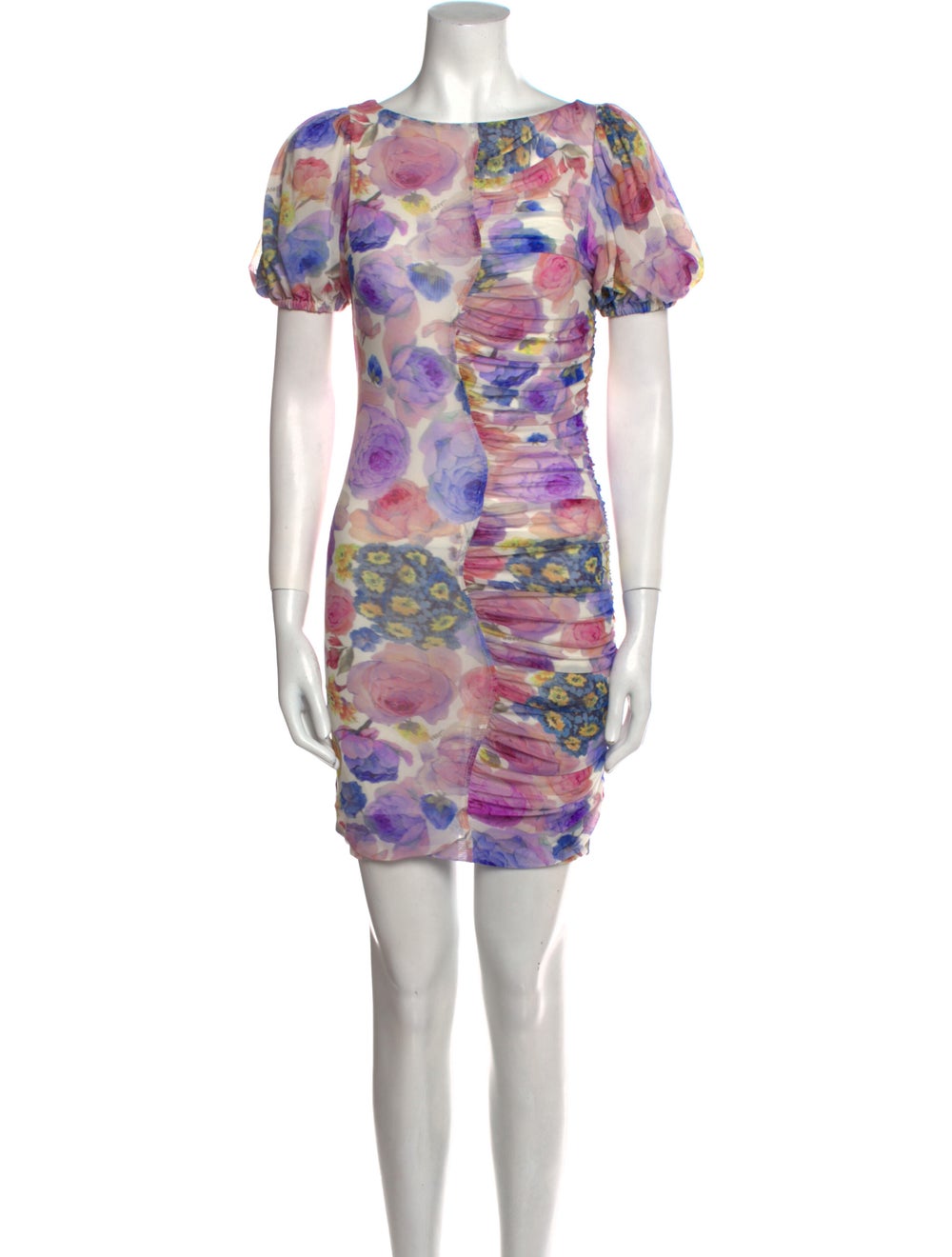Ganni Floral Print Mini Dress - image 1